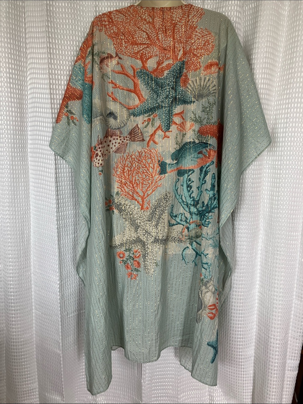 Aratta Silent Journey Coral Reef Tassel Kimono Cover Up - Picture 4 of 14